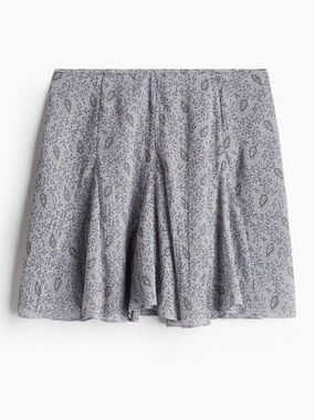 NWT H&M Women’s Light Gray/Dusty Blue Flared Mini Skirt Size 6 🤍